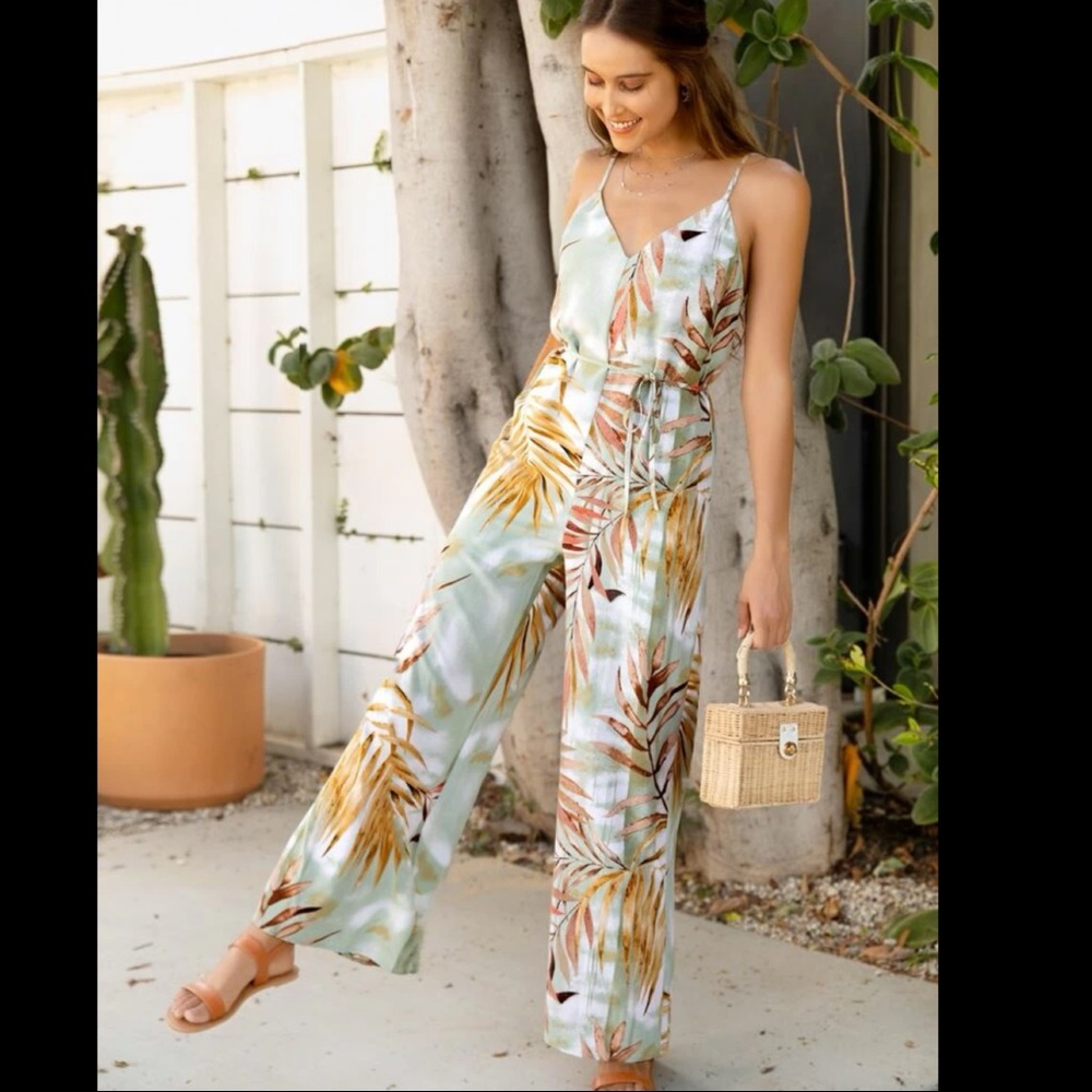 Shein tropical jumpsuit